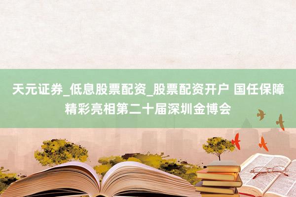 天元证券_低息股票配资_股票配资开户 国任保障精彩亮相第二十届深圳金博会