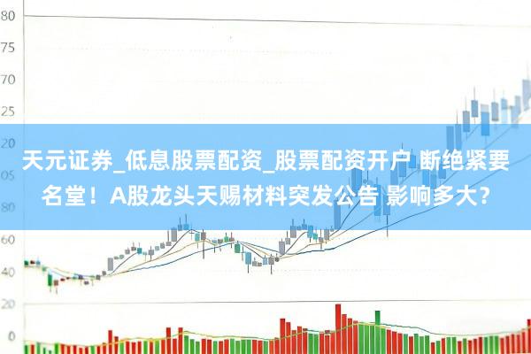 天元证券_低息股票配资_股票配资开户 断绝紧要名堂！A股龙头天赐材料突发公告 影响多大？